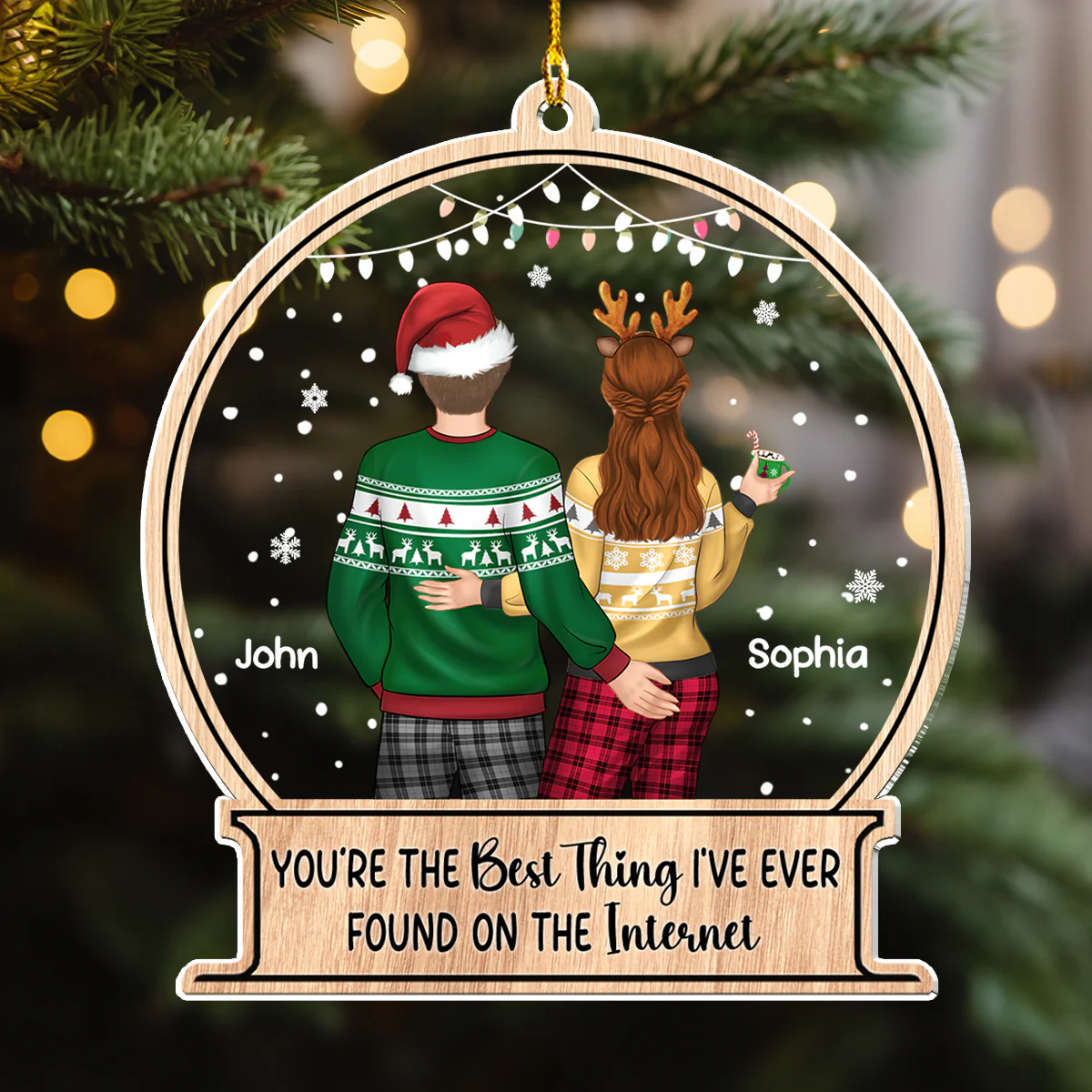 You're The Best Thing On The Internet - Personalized Custom Acrylic Ornament - Image 5